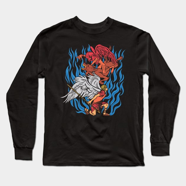 Demon V Angel Long Sleeve T-Shirt by D.O.A